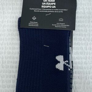Under Armour Navy Cushioned Crew Socks